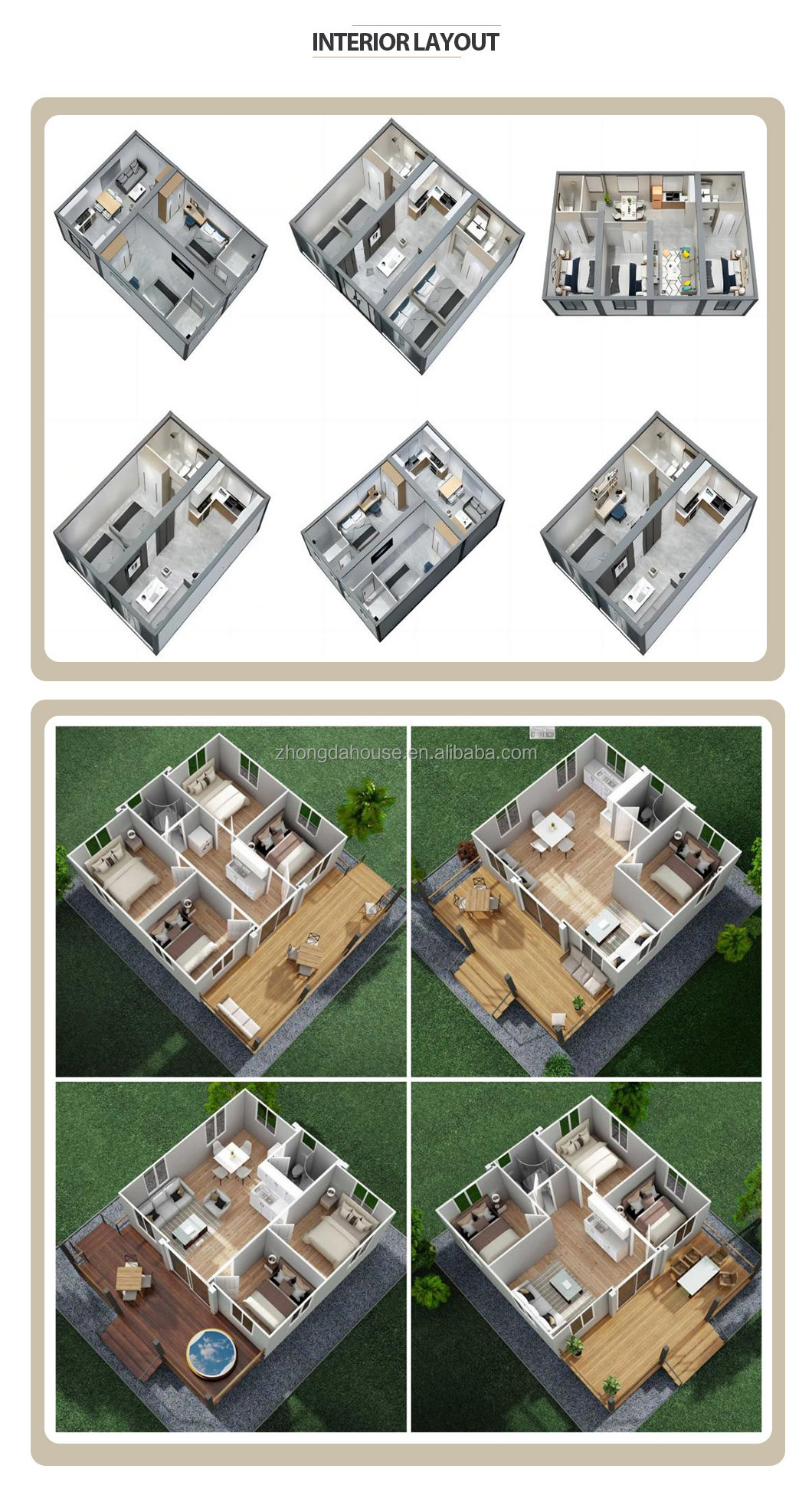 Custom Expandable Container Double Wing Folding Prefab House with Galvanized Steel Frame and Sandwich Panel for Apartment Use