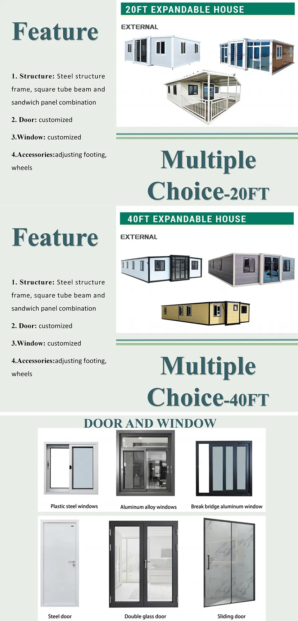 Foldable Housing Container Expandable Building 2 Bedroom Portable Modular Housing