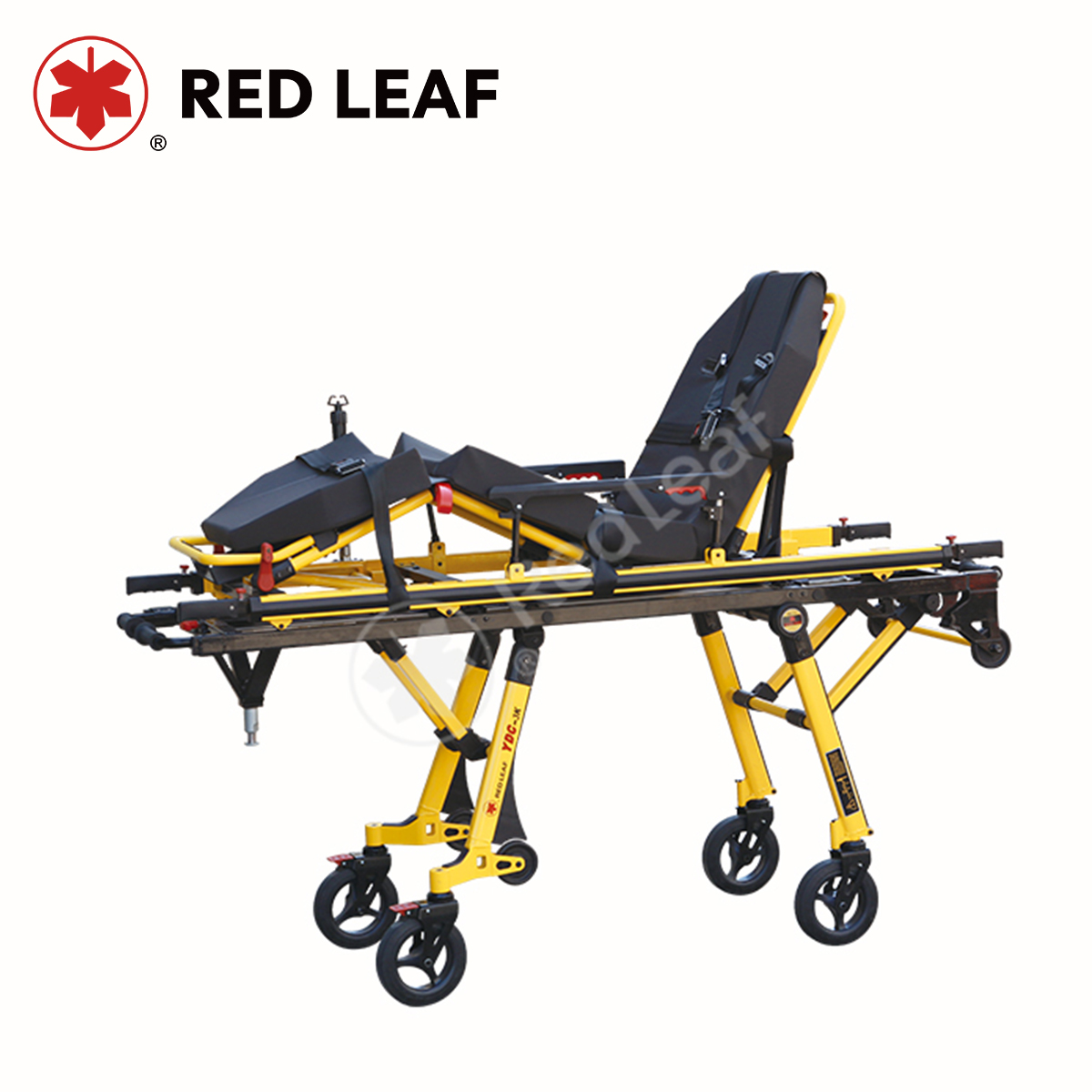 Medical Equipment Emergency Transfer Ambulance Stretcher With Manual Universal Lockable Wheels Aluminum Alloy For CPR