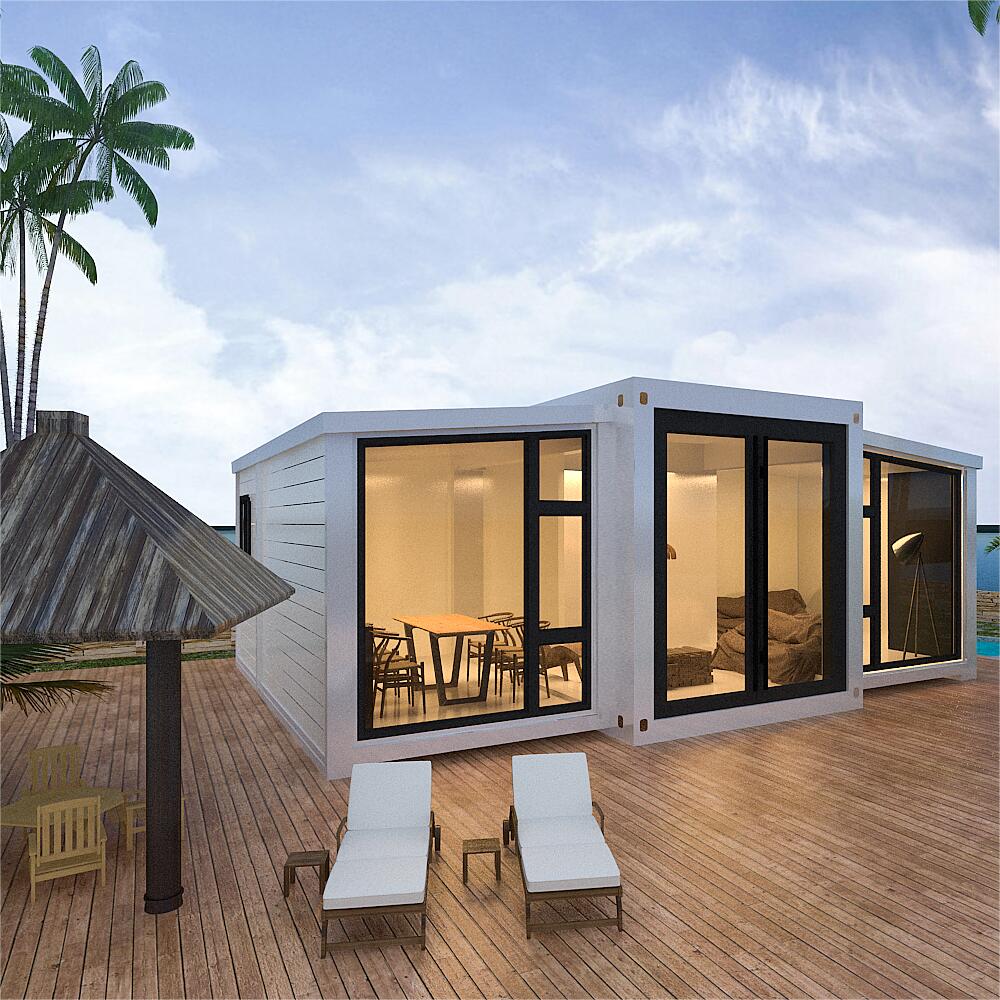 Portable Luxury Modular Homes 20ft 40ft Expandable Steel Container 1-4 Bedroom Tiny Villas Prefabricated Luxury Housing