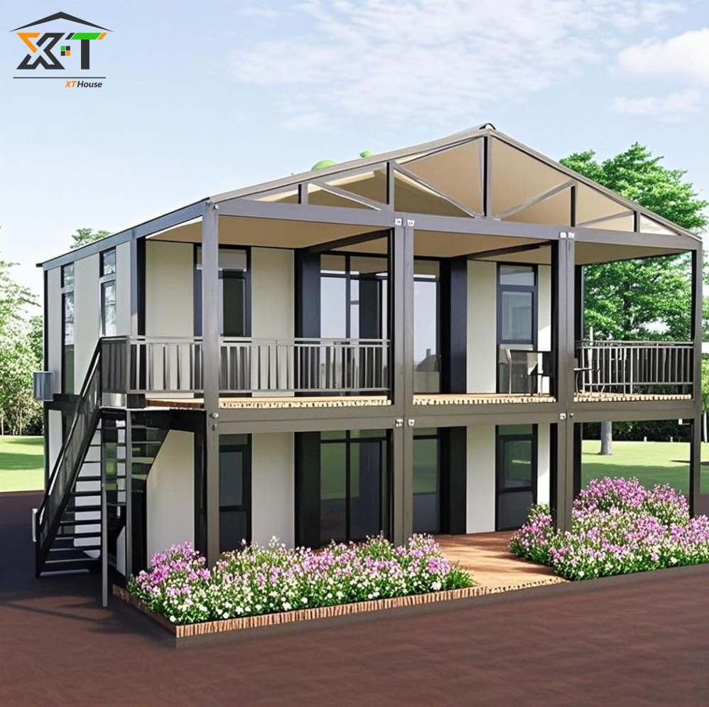 Luxury 2 Floors Casa Prefabricated Modular Tiny Homes Modern Folding Prefab Expandable Container House 20ft 40ft 2 3 4 Bedroom