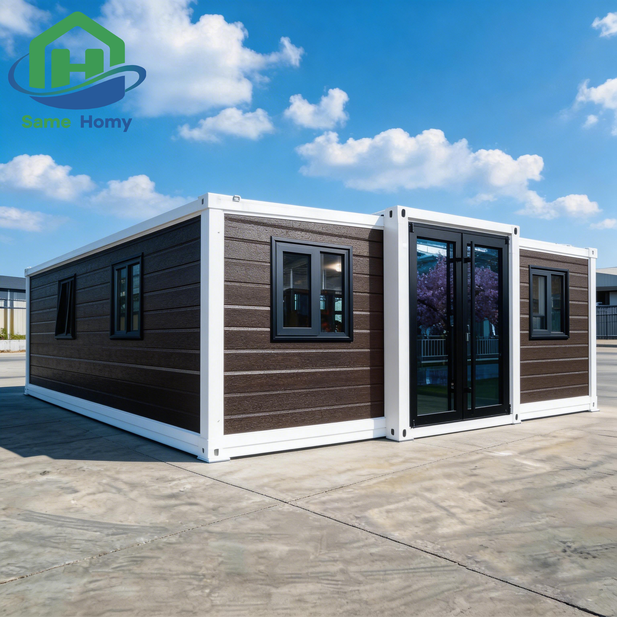 Expandable Container House with Double Wing Foldable Reinforced for Residential Sala De Expansion De Doble Ala Living Home