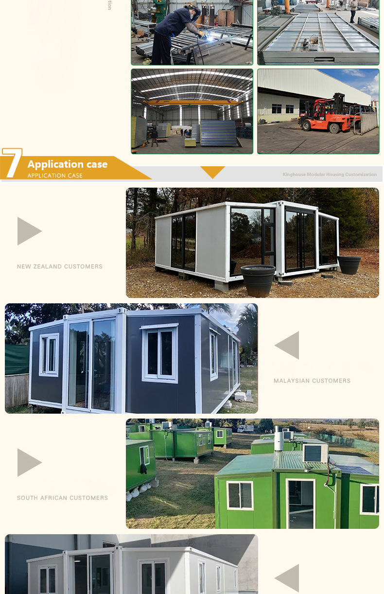 Prefabricated Container House Expandable Tiny Home Portable Foldable 20ft 40ft Mobile Modular Modern Breathable Living Room