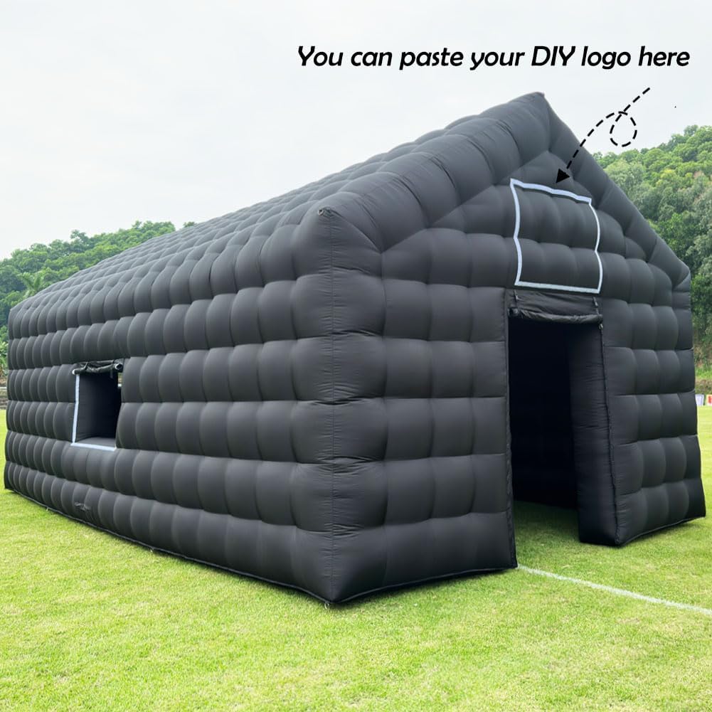 Giant Inflatable Cube Disco Tent With Oxford Cloth Electric Pump Portable Night Club Mobile Party Pavilion For Backyard Events