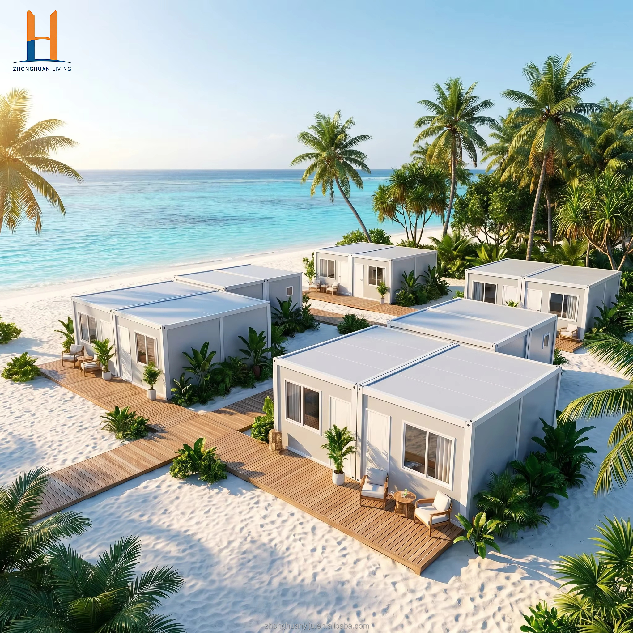 20ft 40ft Expandable House Luxury Prefab Home Modern Modular Tiny House Fast Assembly Zhonghuan Living