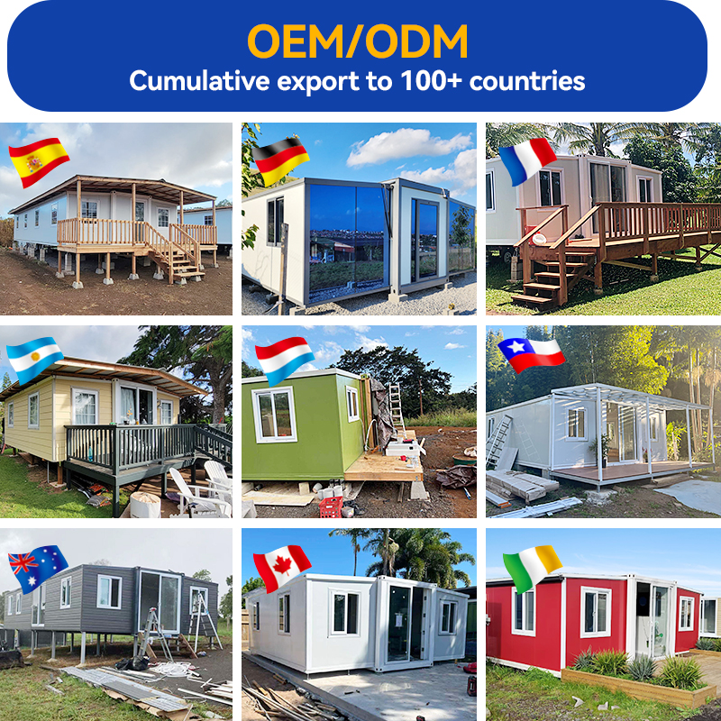 Granny Flat 20Ft 40 Ft Expandable Container Folding House Prefab Shipping Prefabricated Mobile Home 2 3 4 5 Bedroom