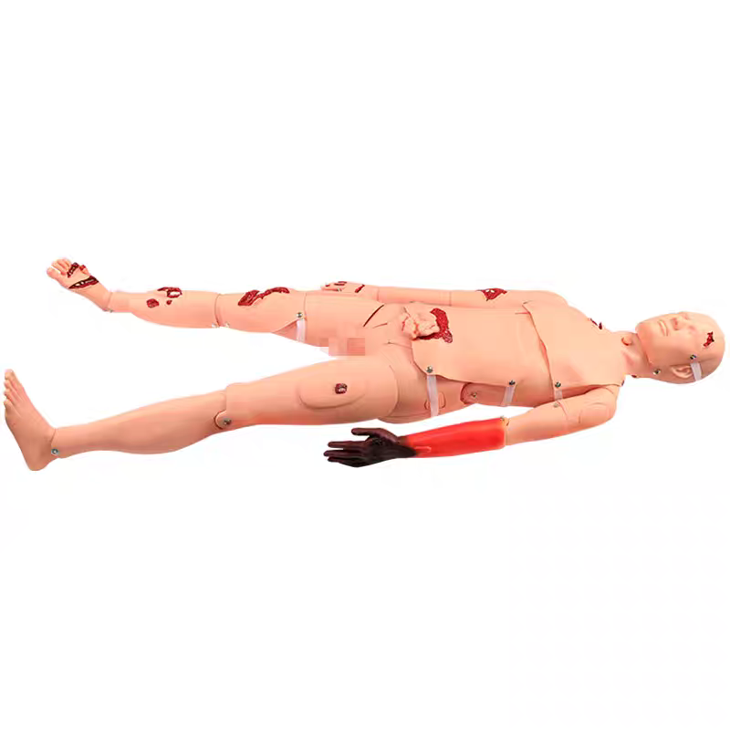 Full Function Trauma Simulator Nursing Manikin Clinical Care Training Model With Wound Assessment Resources For Emergency Center
