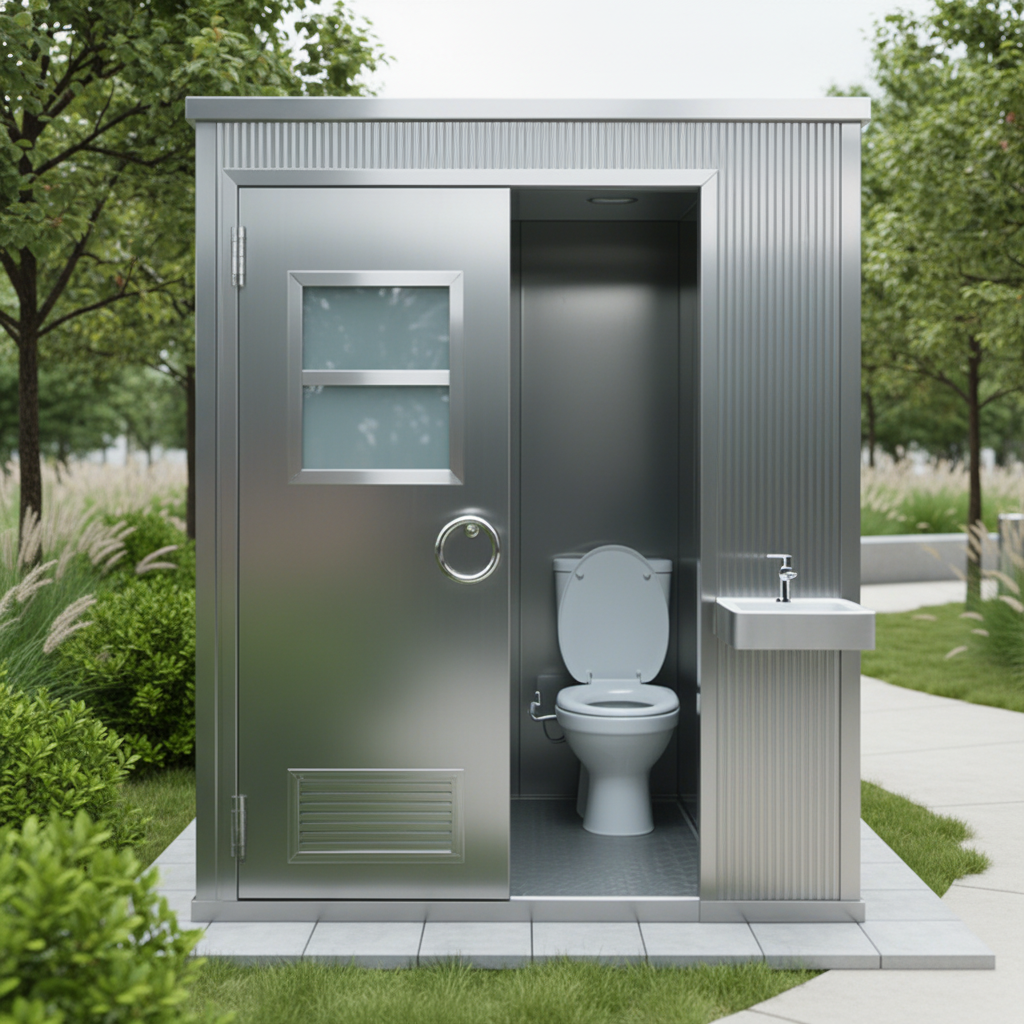Customizable Modern High-Strength Steel Eco-Friendly Public Portable Toilet Cabins For Hotels Office Buildings Outdoor Use