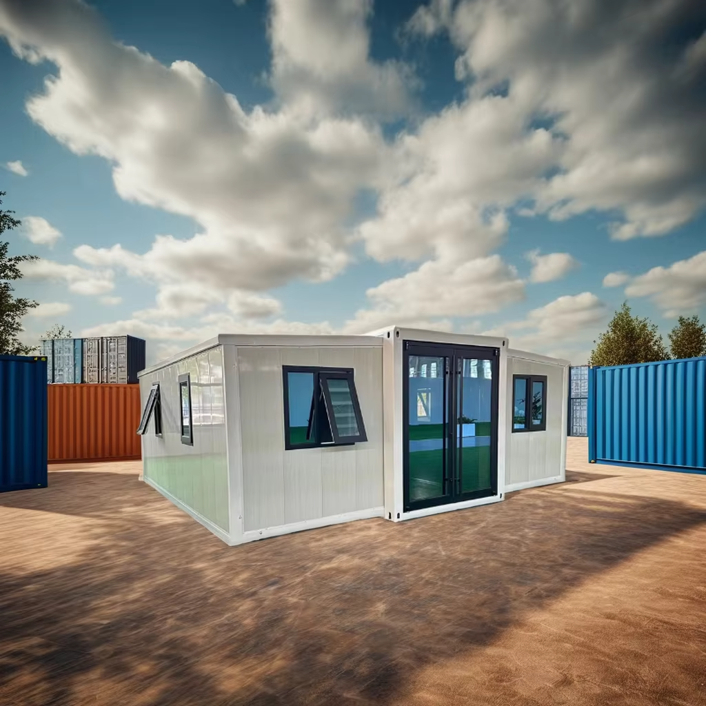 Hot Sale 40ft Expandable Prefabricated Steel Modern Villa 2 Rooms Bedroom Kitchen Bathroom Container House Sandwich Panel