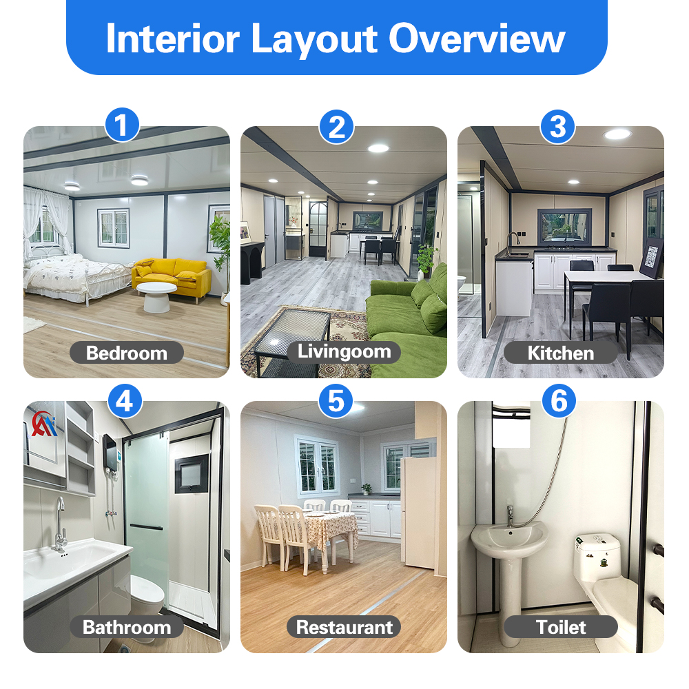 Premium Custom 30ft Portable ISO Expandable Container House Mobile Modular Foldable Tiny Home 4 Bedroom Expandable Home 20ft