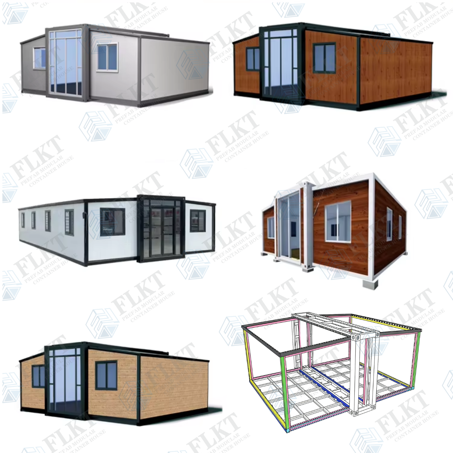 FLKT Factory Price Luxury Fireproof Expandable Container House Waterproof Prefab Mobile Home 2 Years Warranty Living Room Hotel