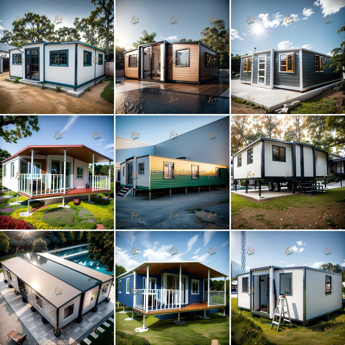 TS 20FT 40Ft Portable Off-Grid Prefab Houses Modular Steel Tiny Expandable Homes for Hotels and Villas