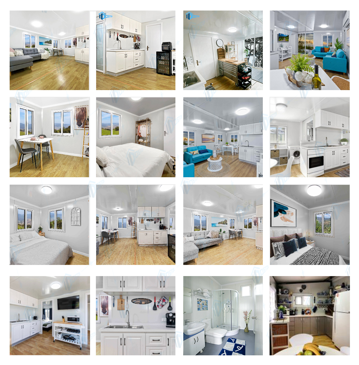40ft High Cube Container House Expandable Prefab Modular Office Mobile Wheels for School Living Room Bedroom for Construction