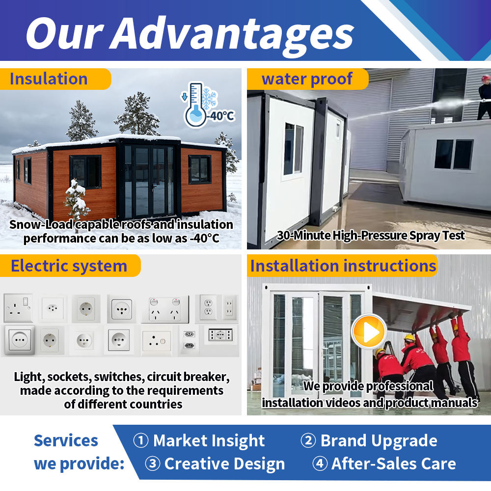 20Ft School Temporary Expandable Container House 2 Bedroom Foldable Waterproof Frame for Classroom and Dormitory Backup