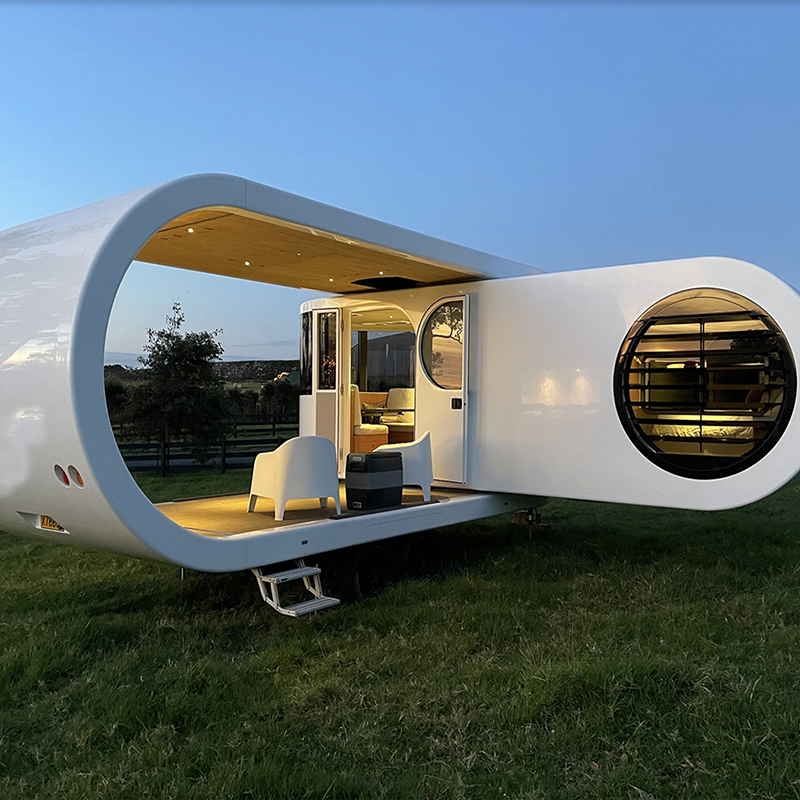 Custom Mobile Camping Trailer House/ Expands Foldable Mobile Capsule House/U Shape Mobile House for Sale