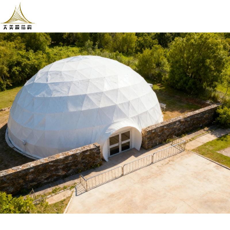 Factory Luxury Windproof White PVC Cover 20M 30M 50M Big Geodesic Dome Tent For Events