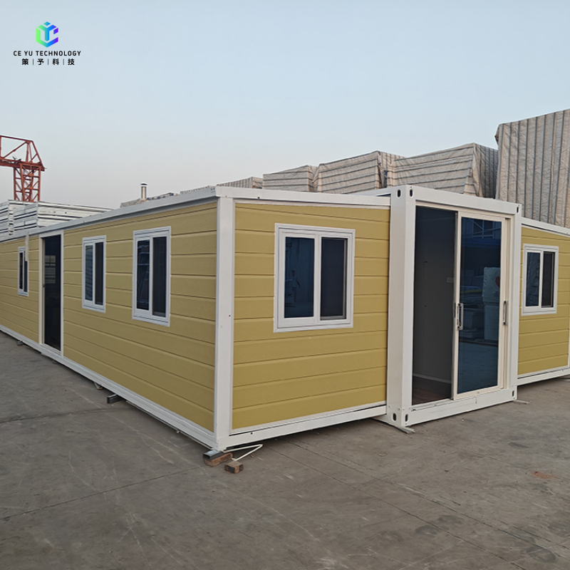 Double Wing Expandable Emergency House Quick Build Waterproof Portable Expandable Cabin for Disaster Relief Refuge Camp