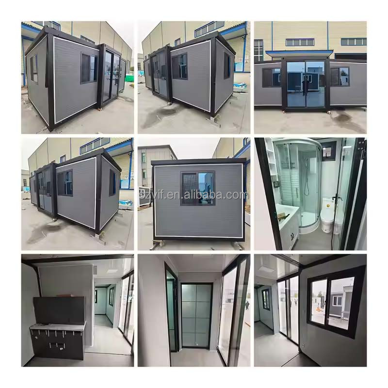 Steel Structure Expandable Shipping Container House 3 Bed Living House Container 3 Rooms With Glass