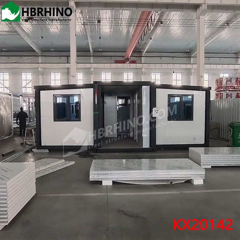 Fabricated Luxury 20FT Steel Prefab House Expandable Telescopic Cabin Roll - out Container Luxury Living Prefab 20FT Accommodation