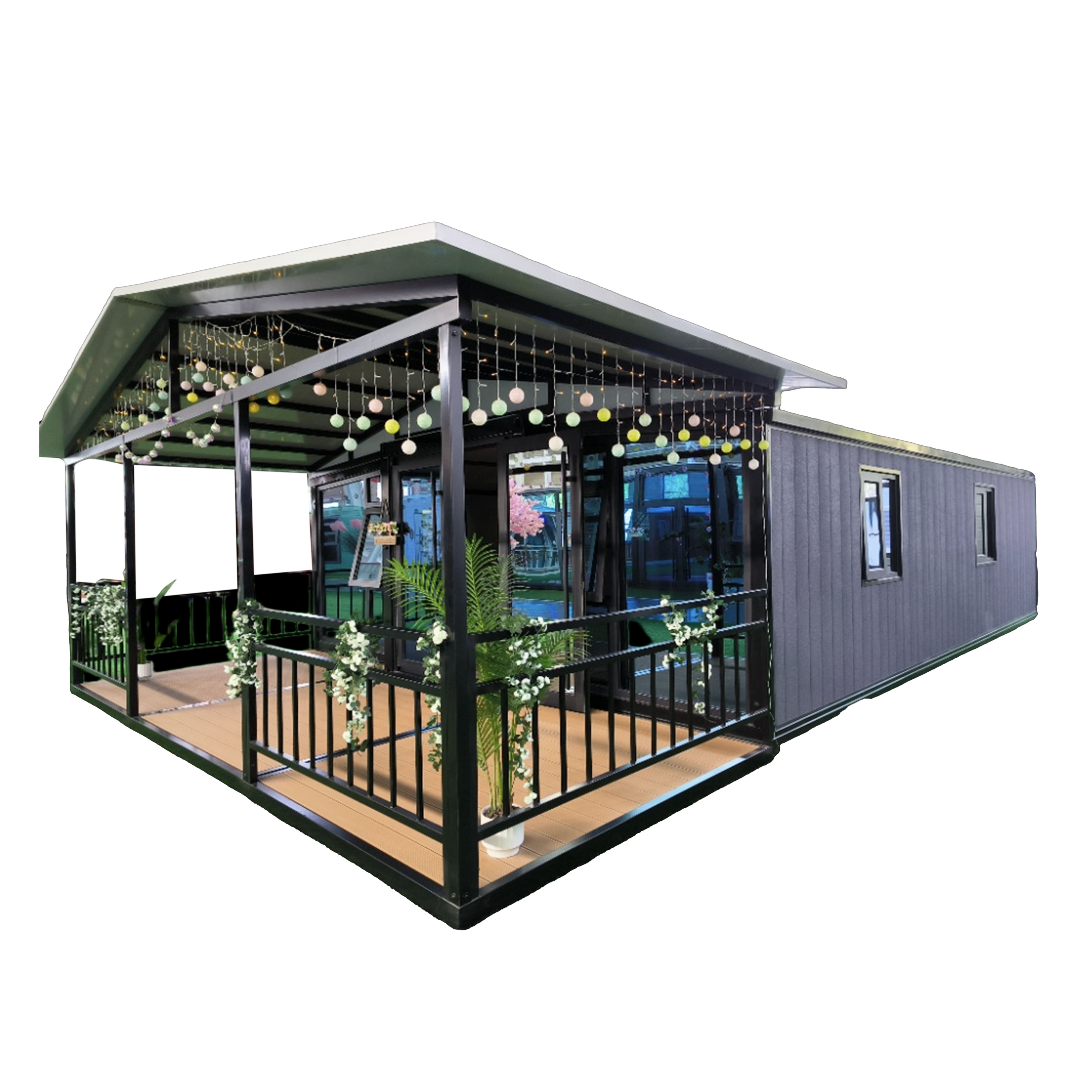 Quick Assembly 20ft Expandable Container House Temporary Classrooms for Schools Office Sandwich Steel Material for Villas Hotels
