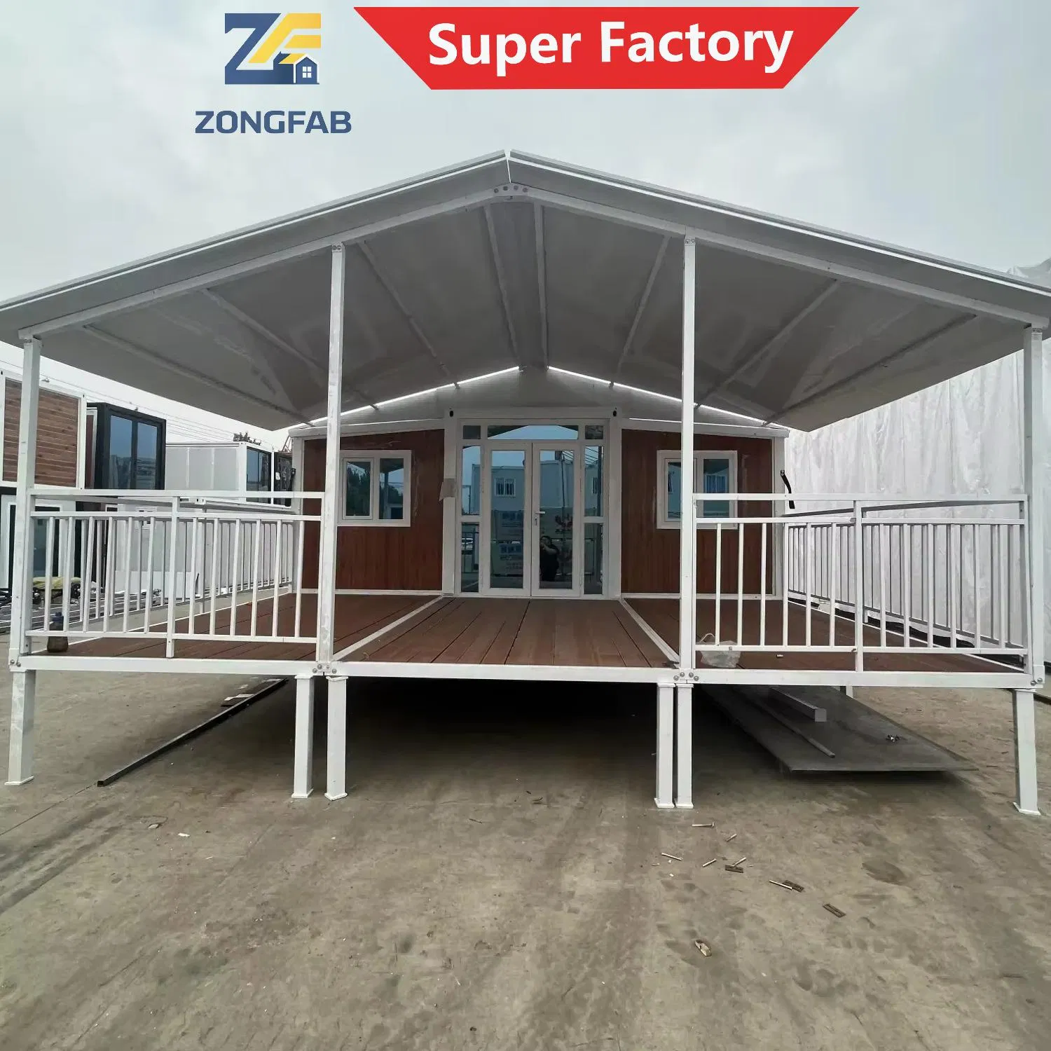 Steel Tiny Portable Two Wing Expandable Prefab Prefabricated Container House Home Construction Seaside Beach Resort Vacation Campsite Camp Project