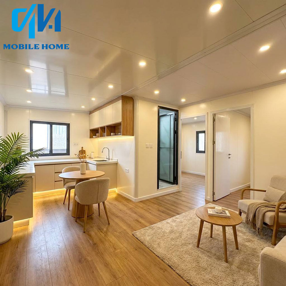 Eco-Friendly Expandable 2-5 Bedroom Container House 40Ft 20Ft Prefabricated Mobile Living Unit Light Steel Portable Prefab Home