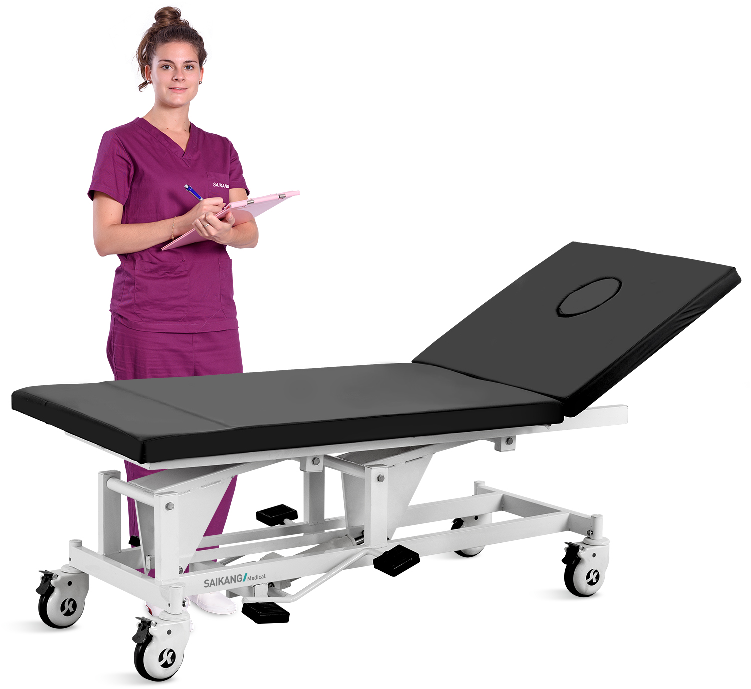 X14 Hydraulic Multifunction Adjustable Stainless Steel Medical Exam Bed Hospital Examination Table Manufacturers