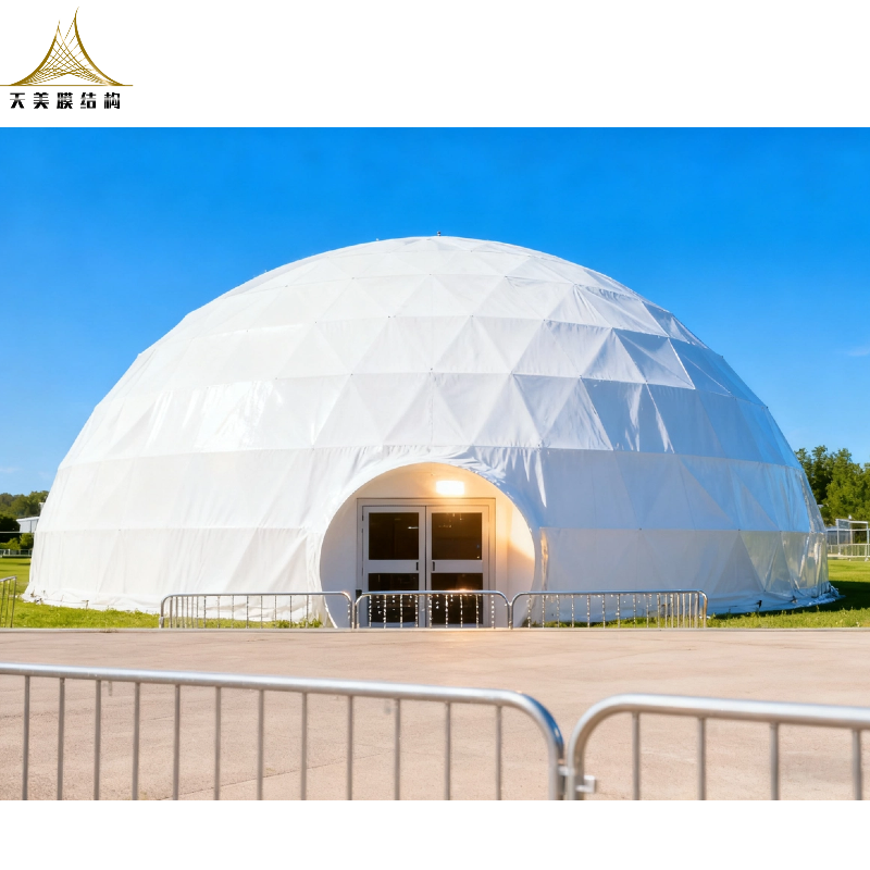 Factory Luxury Windproof White PVC Cover 20M 30M 50M Big Geodesic Dome Tent For Events