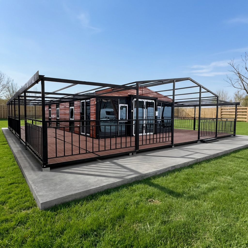 Windproof Waterproof Durable Steel Structure Prefabricated Modular Integrated House Modern Luxury Container Villa Hotel More 5