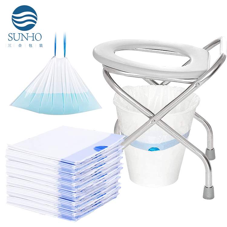 Universal Fit Adult Commode Chair Portable Toilet Bags Medical Grade Bedside Disposable Commode Liners Urine Plastic Bags