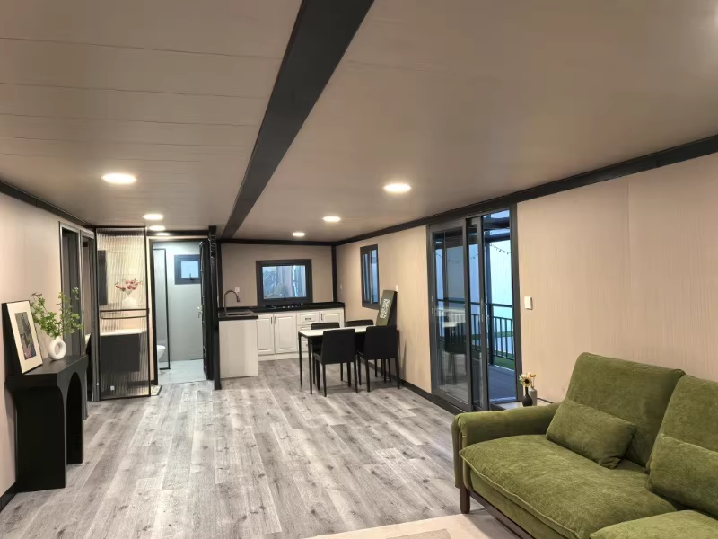 Large Space Double Side Wing Expandable Container House Open Plan Interior Modern Fold Out Prefab House for Family Living