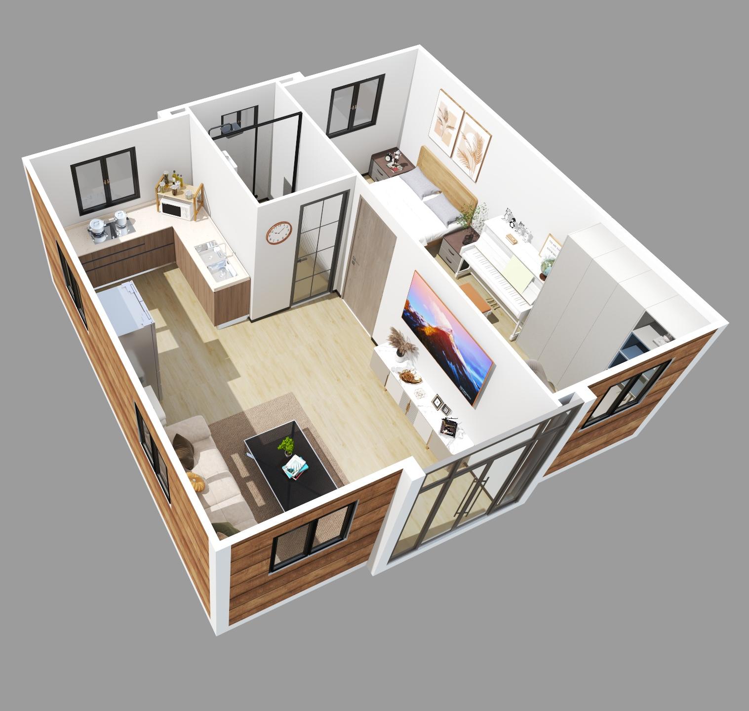Prefab Ready Made Tiny Folding Expandable Winter 20Ft 40ft Shipping Container Foldable Small Modular Kit Office Home House