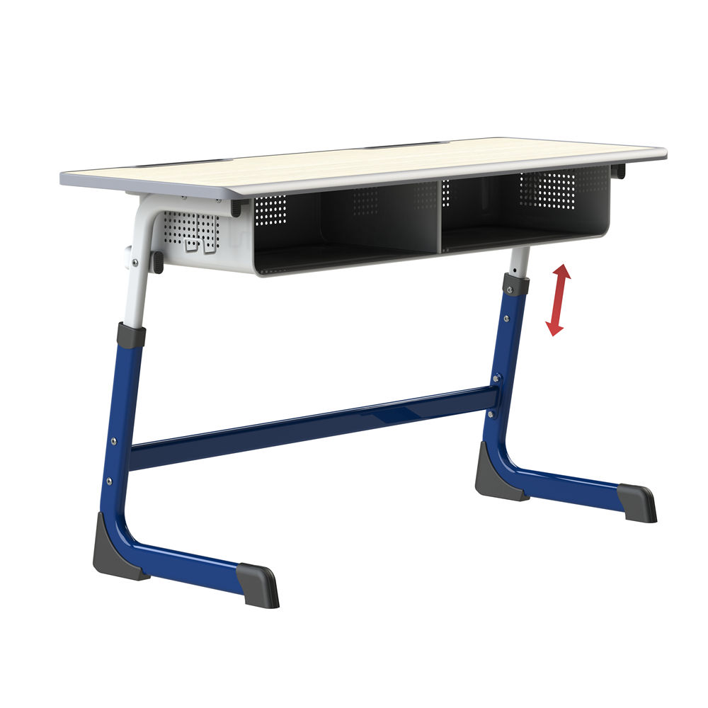 Wholesale Modern School Desk Adjustable Double Seats Student Study Desk And Table Classroom Desk And Chair Set