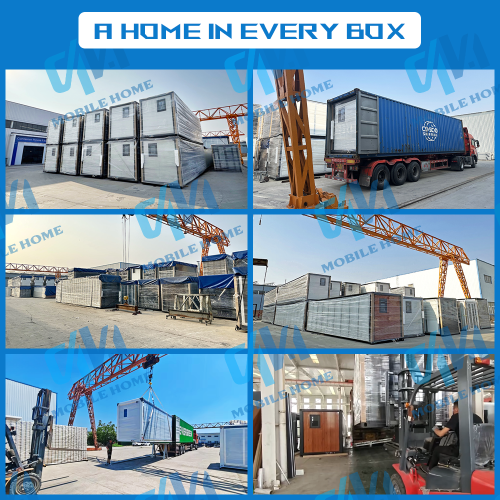 Fully Equipped Waterproof Fireproof Prefabricated 20ft 40ft Living Tiny Office Modular Folding Expandable Container House