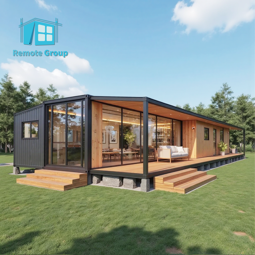 Pre-made Mobile Luxury Tiny Home Modular Expandable Flat Pack Folding Shipping Container Cabin Houses with 3 Sleeping Rooms