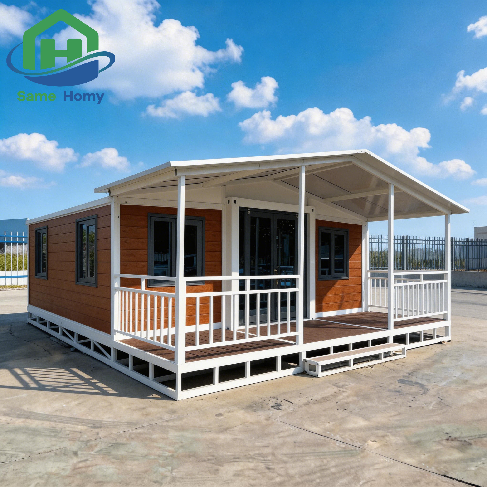 Expandable Container House with Double Wing Foldable Reinforced for Residential Sala De Expansion De Doble Ala Living Home