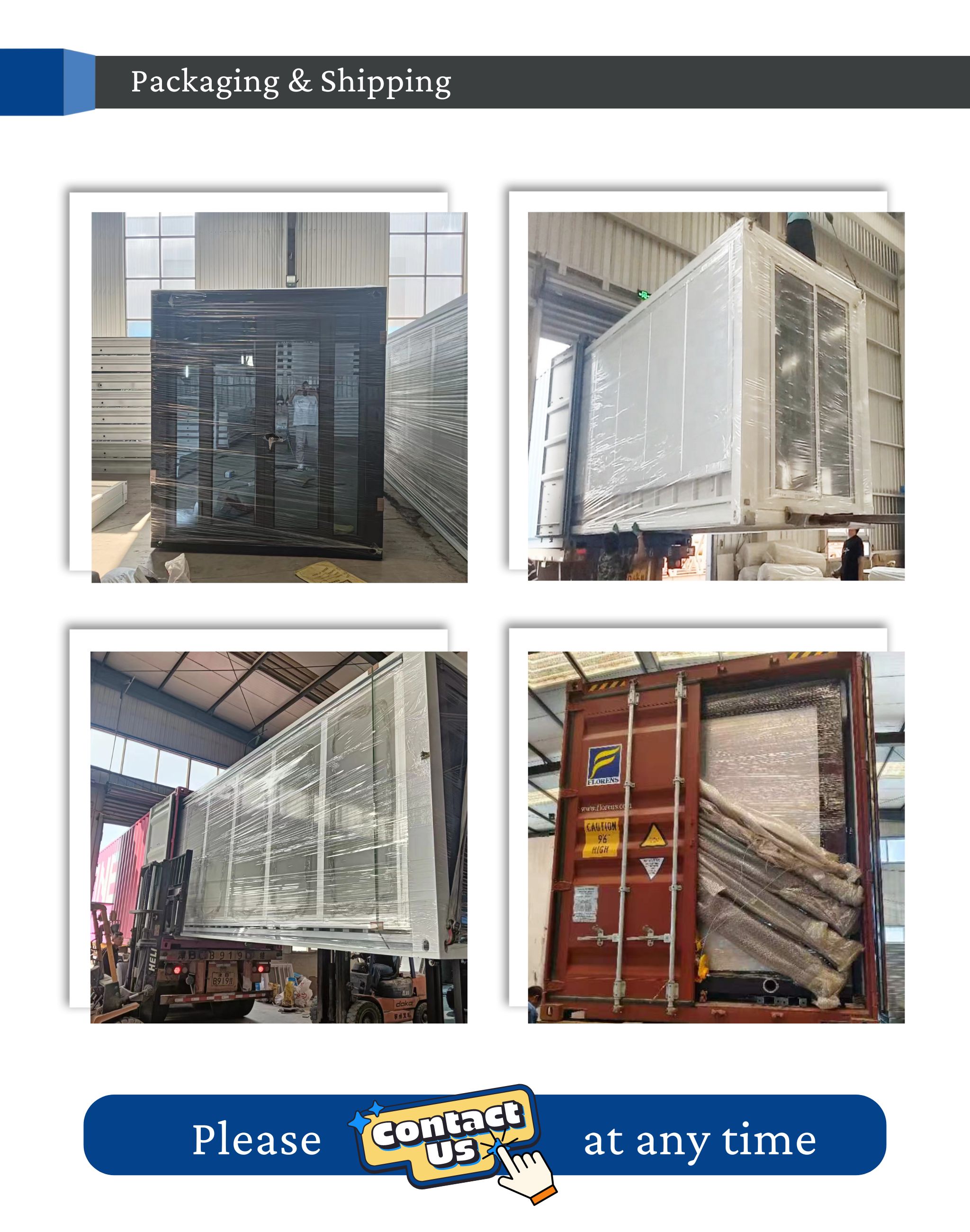 40ft High Cube Container House Expandable Prefab Modular Office Mobile Wheels for School Living Room Bedroom for Construction