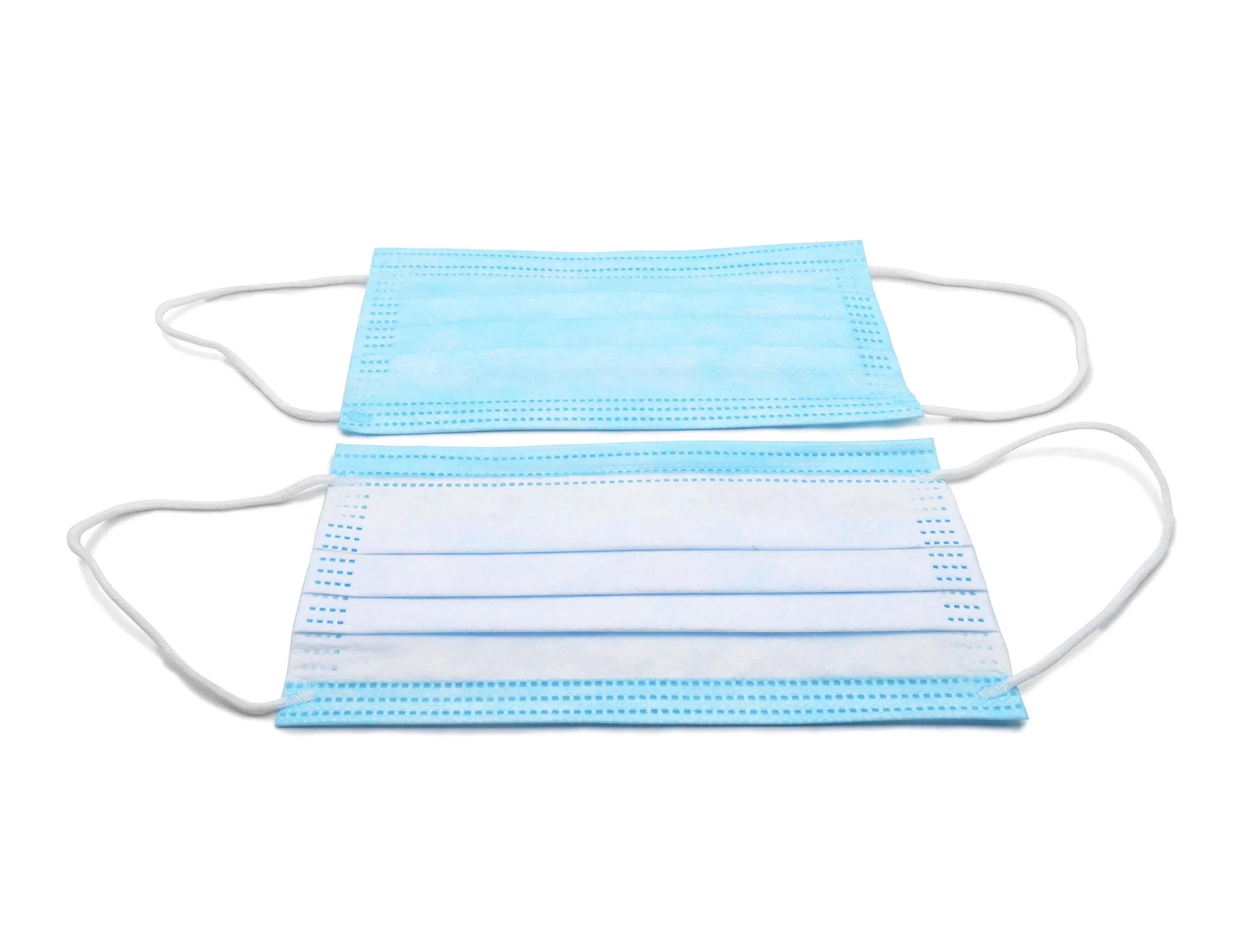 Mascarilla desechable, 3-Ply mascarillas para adultos, con lazos elásticos para las orejas para el hogar, la oficina, la escuela y al aire libre