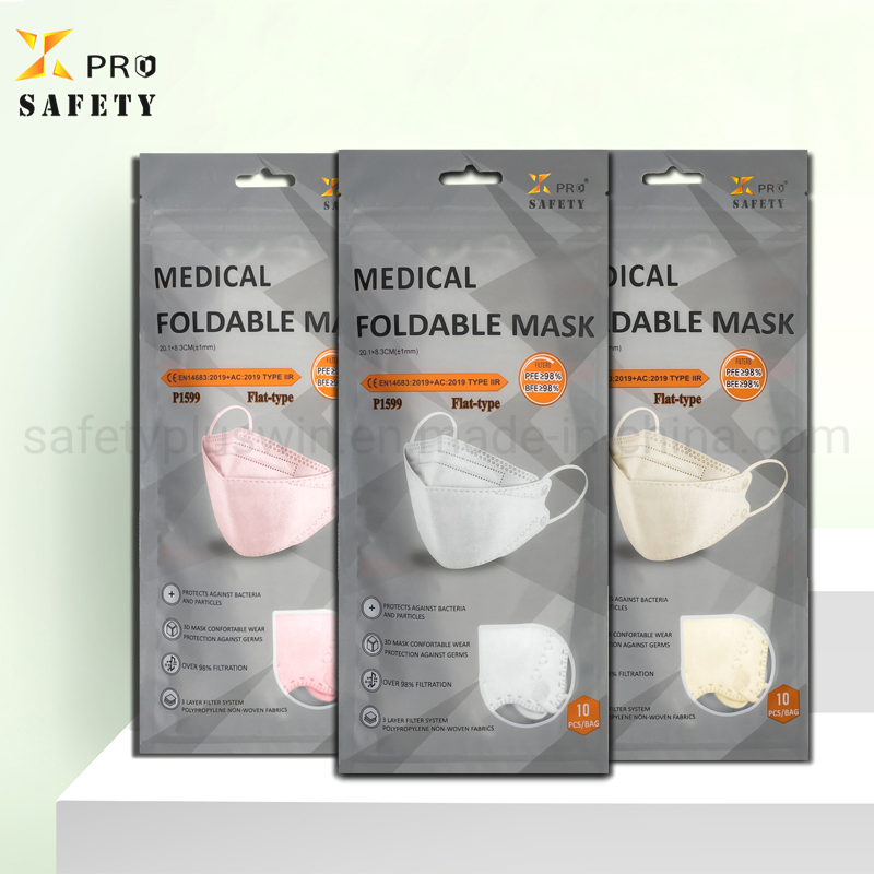 Fábrica lista para enviar mascarilla facial personalizable en color suave y cómoda Bfe 99% para uso diario y protección