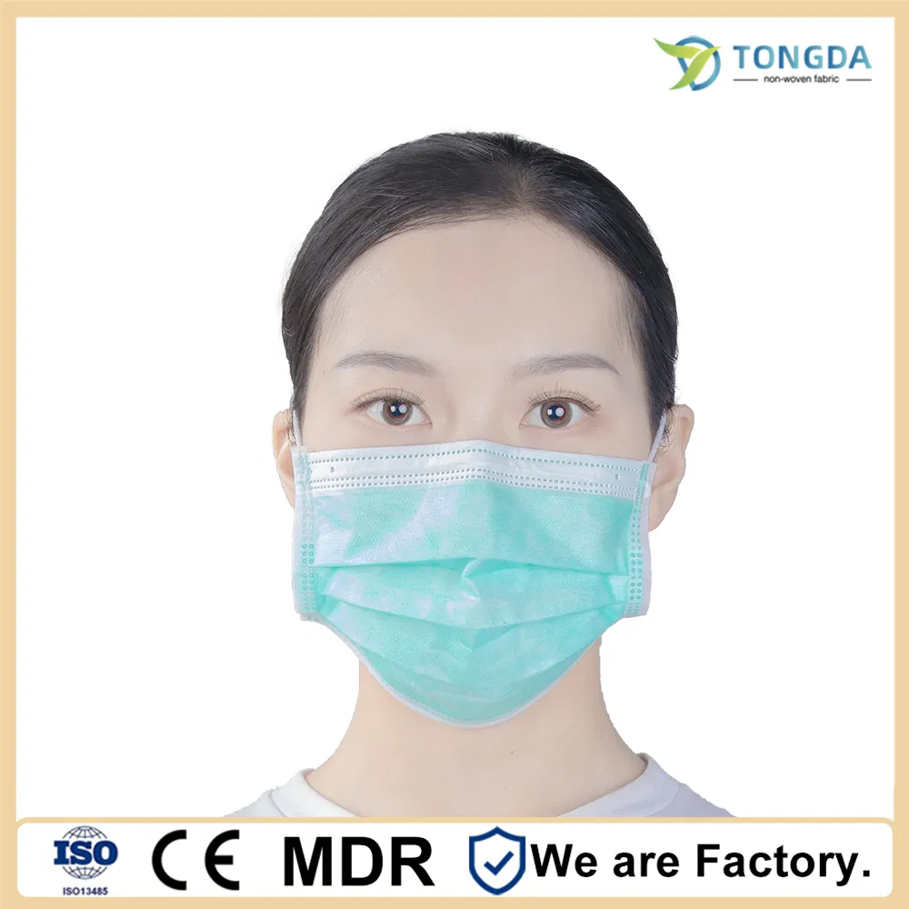 Fabricante OEM Hospital 3 Mascarilla Médica Desechable de Tela No Tejida Ply Quirúrgica