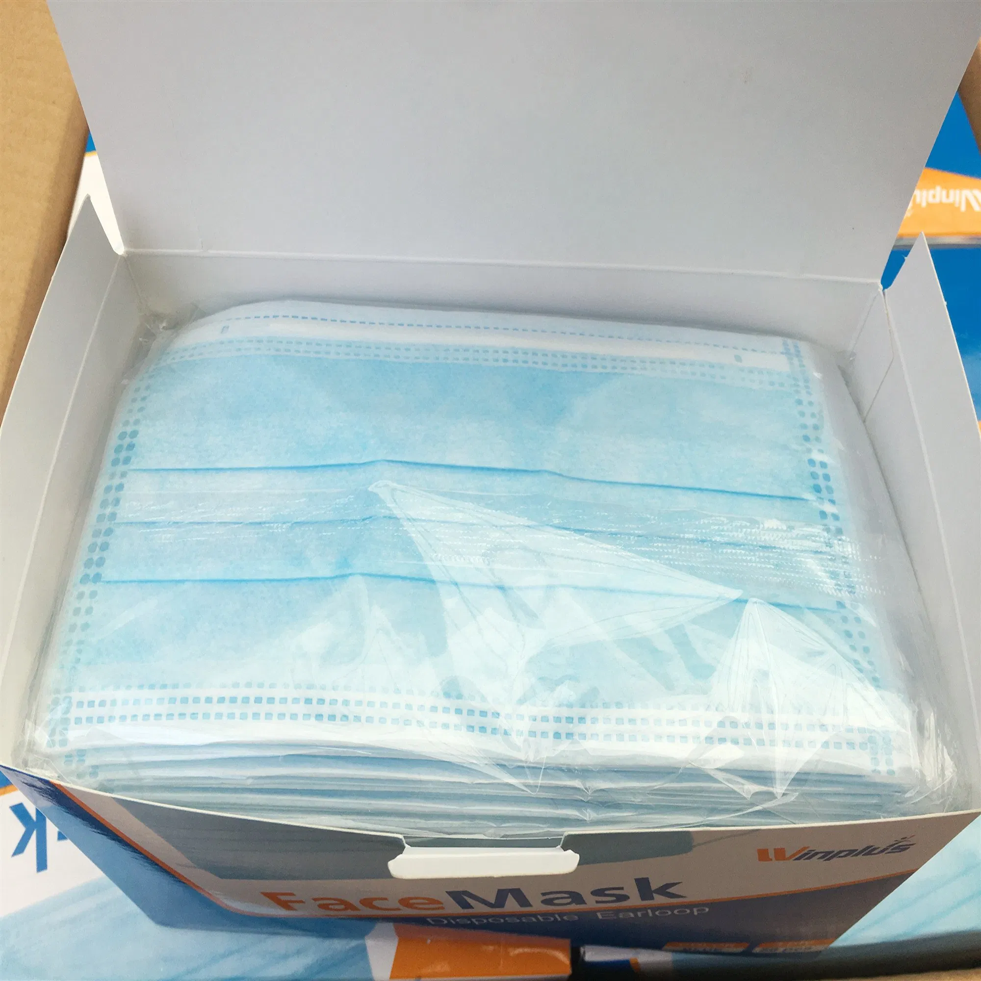 Mascarilla desechable de alta calidad 3ply con ganchos para las orejas para niños en hospitales, escuelas y lugares públicos Bfe99%