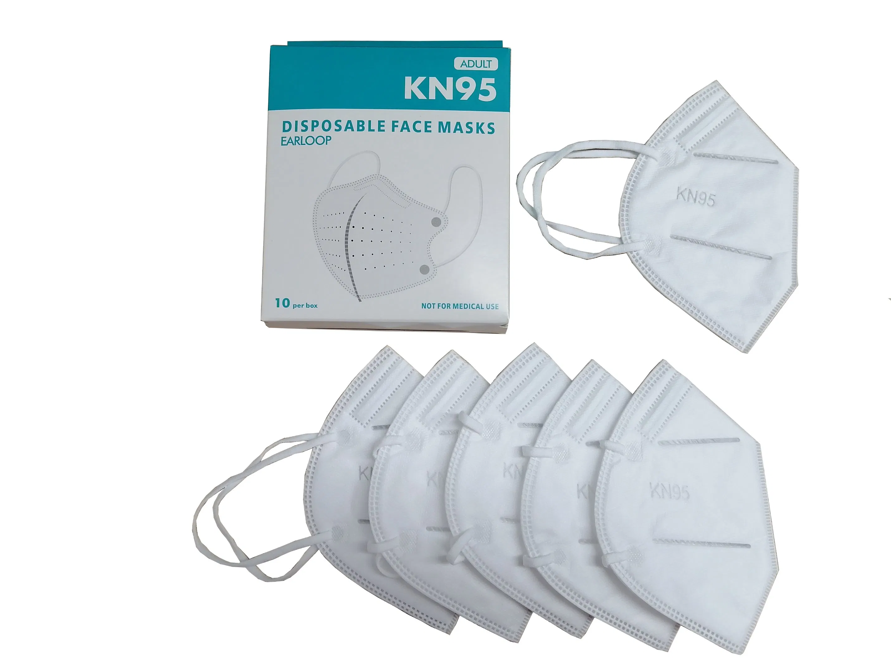 Mascarilla de Protección Desechable 5 Capas a Prueba de Polvo KN95 Mascarilla Media Plegable