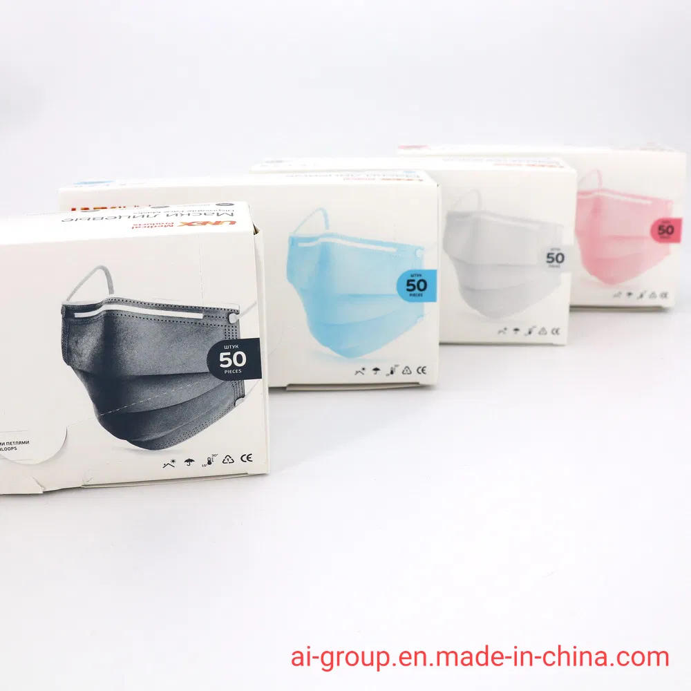 50 Máscara desechable para la cara Masks/3 capa de procedimiento