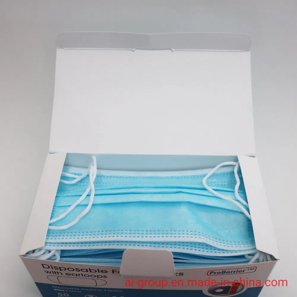 50 Máscara desechable para la cara Masks/3 capa de procedimiento