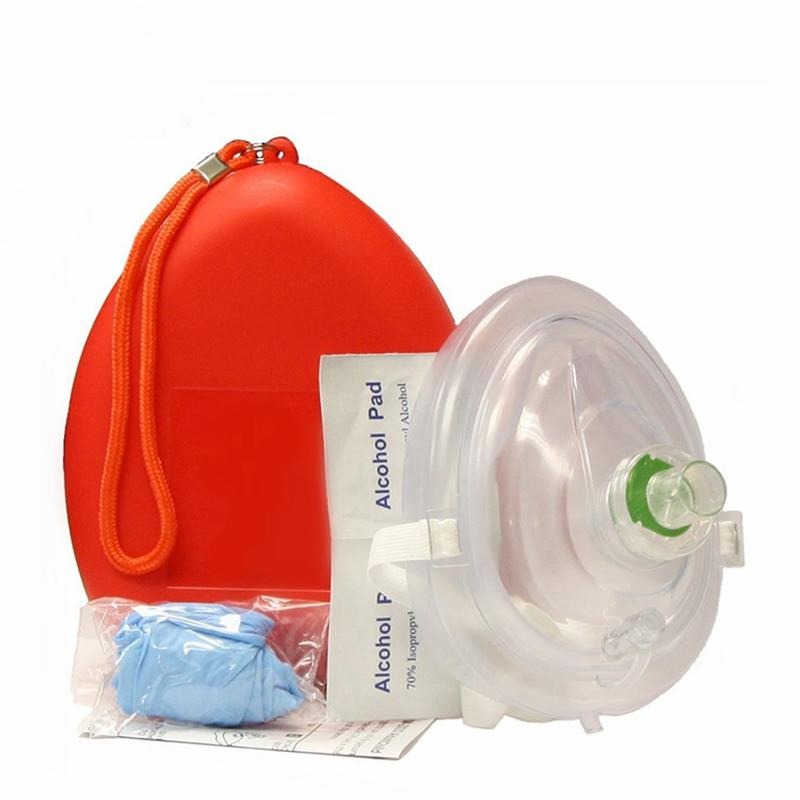 Escudos faciales desechables de entrenamiento médico de emergencia, máscara de bolsillo para RCP para niños/adultos