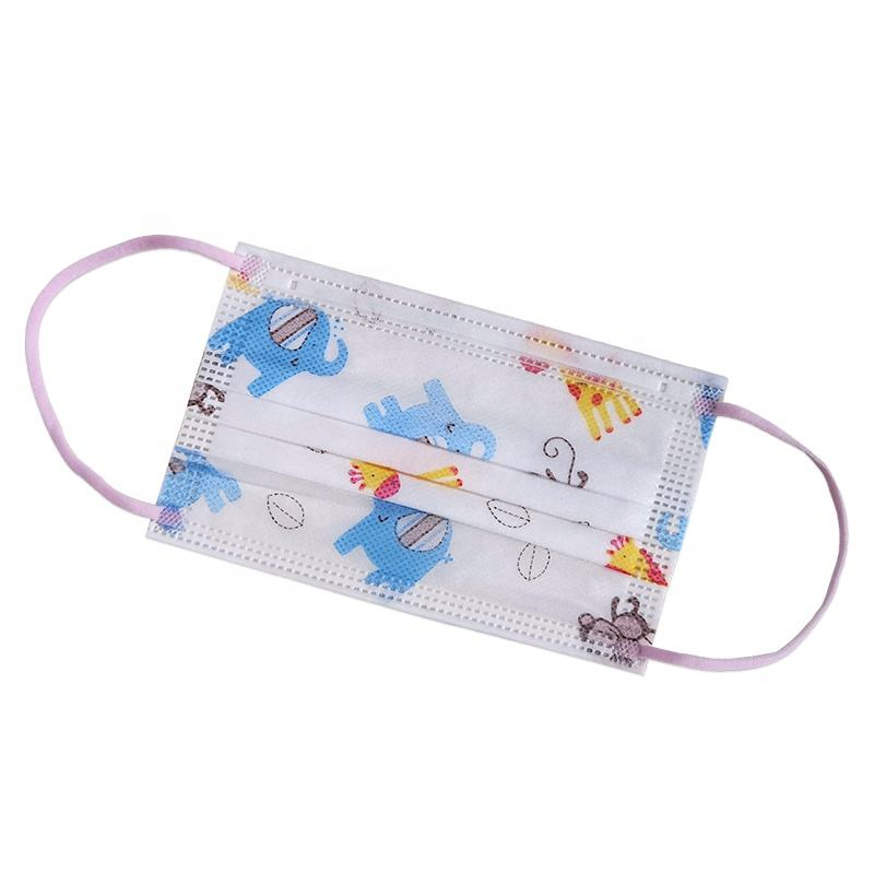 Mascarilla desechable de tela no tejida suave con lazo para las orejas para la seguridad escolar y uso diario