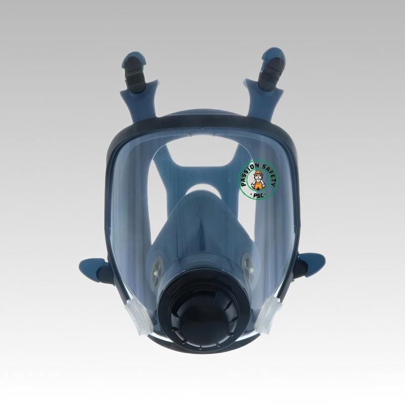 Máscara de gas respiratoria de cara completa de PPE industrial con cartuchos de filtro reemplazables