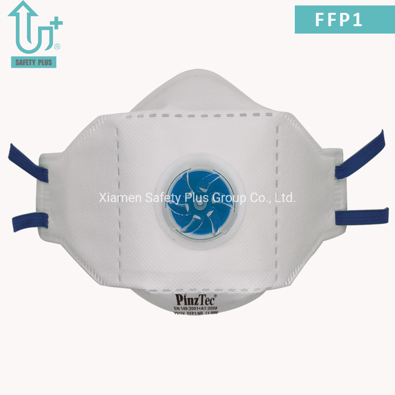 Mascarilla Protectora 4plys Desechable No Tejida FFP1 Clasificación de Filtro Con Banda para la Cabeza Adulto Plegable Soldada PP con Válvula Mascarilla contra el Polvo