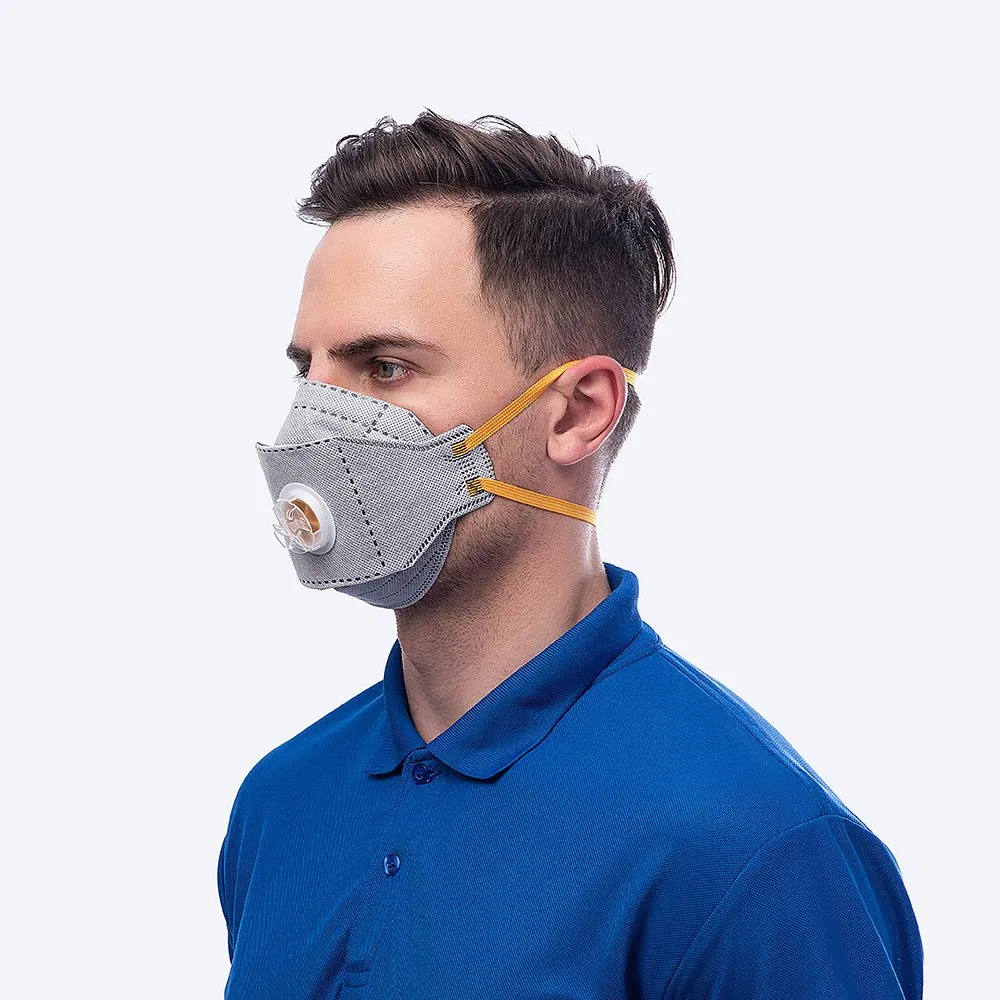 Protector No Tejido Industrial Absorbe Olores FFP2 Clasificación de Filtro Respirador Adulto Plegable No Tejido