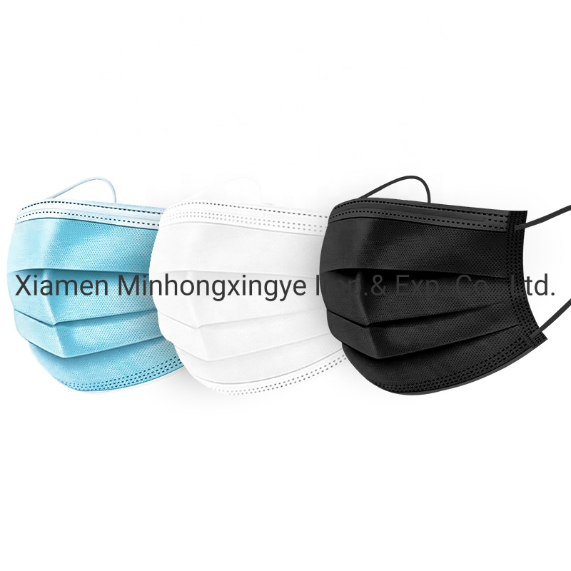 3-Ply 3 Capas 3ply Máscara facial desechable personalizada protectora de tela no tejida de fusión en caliente para adultos y niños